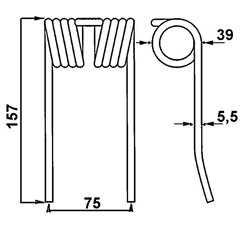 Dent pour faneuse KRONE 9379190 origine