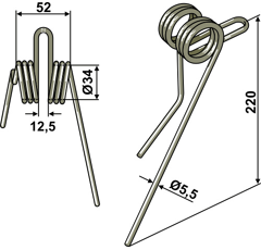Peigne 220 mm pour semoir RABE 9109.23.39 adaptable - Blacksteel©