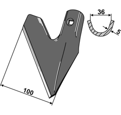Cœur 100 x 5 mm pour bineuse HATZENBICHLER 9422 adaptable - BlackSteel©