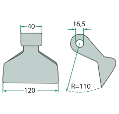 Marteau pour broyeur KUHN 6061700 adaptable - BlackSteel©
