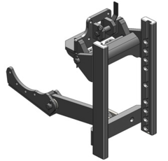 Lagerbock HVLB, W= 325 JSV, S26, Mercedes Benz Unimog, Schwarz, Scharmüller