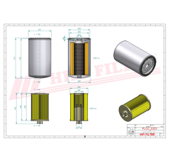 Filtre à gasoil pour machine agricole KN 40739