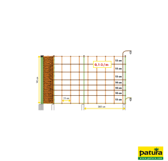 Filet électrifié Tornado XL double pointe 50 m - PATURA