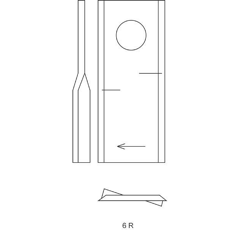 Couteau pour faucheuse KUHN 564.513.00 origine