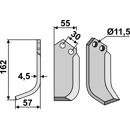 Fräsmesser Links 162 x 55 Bungartz Nachbau