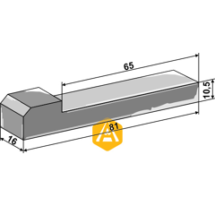 Clavette à talon pour épandeur 81 x 16 mm adaptable