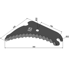 Lame pour presse à balle JOHN DEERE CC45141 adaptable - Blacksteel©