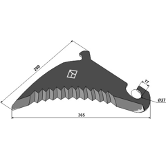 Rundballenmesser für Presse CLAAS 841.599.1 Nachbau