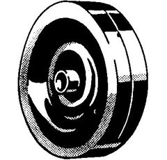 Roue en métal prédisposé Ø 280 mm