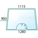 Pare-brise pour machine agricole MASSEY FERGUSON 3777602M2 adaptable