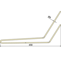 Dent de fenaison pour faneuse NIEMEYER 600004 adaptable - BlackSteel©