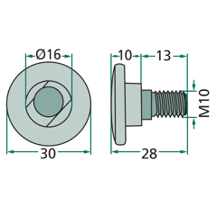 Axe de couteau pour faucheuse KUHN 80201047 adaptable (vendu par 4)
