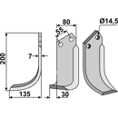 Fräsmesser Links 200 x 80 Nardi Nachbau