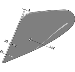 Tôle de guidage gauche pour MASSEY FERGUSON adaptable