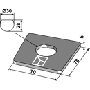 Plaque à souder 78 mm adaptable