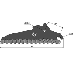 Messer für DEUTZ-FAHR 06587308 Nachbau