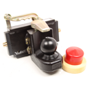 Kugeleinsatz Kugel 80,W= 293 S30, Schwarz,Innenteil drehbar mit Verdrehsicherung     