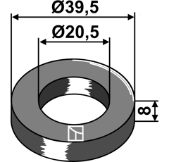 Scheibe 39,5x8x20,5 für Häcksler – Nachbau  