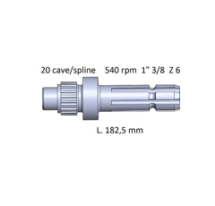 Arbre de prise de force pour tracteur CASE IH 47130743 adaptable