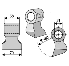 Marteau pour broyeur SEPPI 194.02.025 adaptable