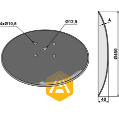 Disque pour arracheuse de betterave GILLES 155010 adaptable - Blacksteel©