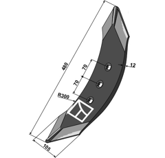 Kockerling - 900033 - Soc réversible  - 480x100x12 mm - BlackSteel ©