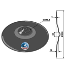 Disque lisse Ø350x4 mm pour semoir KUHN K3670160 adaptable - Blacksteel©