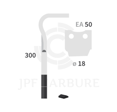 Dent de herse rotative Gauche 2 plaquettes carbure AGRAM 53362000 adaptable