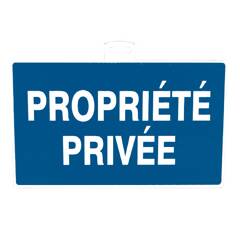 Plaque de signalisation ''PROPRIETE PRIVEE'' PVC 330x200mm