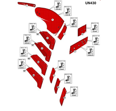 Versoir gauche pour charrue VOGEL & NOOT PK500202 adaptable - BlackSteel©