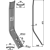 Plaque d'usure 475 mm pour cultivateur KVERNELAND A133635994 adaptable