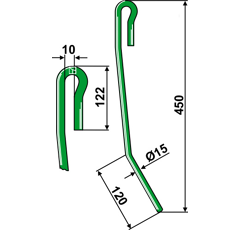 Dent pour semoir AMAZONE 959338 adaptable