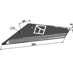 Aileron gauche 0200110562 adaptable - BlackSteel©