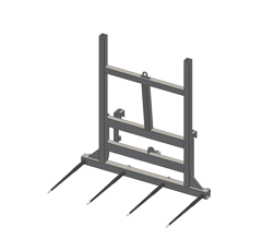 Pic bottes frontal Ø 45 mm pour type d'attelage MERLO adaptable
