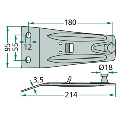 Porte-couteau pour faucheuse DEUTZ-FARH 16500771 adaptable