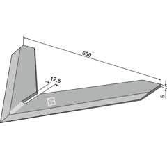 Hackschar 600mm - 405760 | Steketee - Nachbau