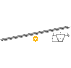 Rail guide chaîne pour épandeur HEYWANG 70MT1053 adaptable