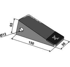 Scharspitze, Hartmetall beschichtet 101EXT1024 Quivogne Nachbau