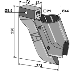 Soc à engrais pour semoir BECKER 200059712 adaptable - BlackSteel©