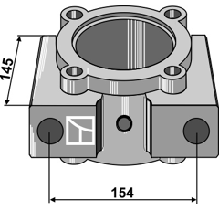 Cuerpo de cojinete 145 x 154 mm adaptable - BlackSteel©