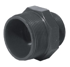 Mamelon double réduit mâle/mâle - plastique