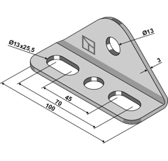 Halter für Torsionstriegel