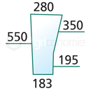 Pare-brise pour machine agricole FENDT 178810111120 adaptable