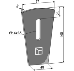 Racloir pour rouleaux packer KUHN FHX1442D adaptable 