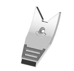 Pointe de soc carbure 260 x 120 mm pour déchaumeur adaptable