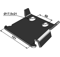 Verdrehsicherung 70 x 70 mm –Nachbau