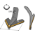 Soc triangulaire carbure 200 mm pour cultivateur KUHN adaptable