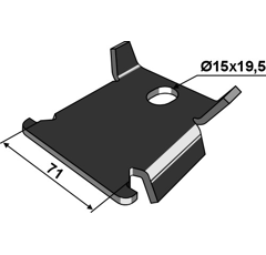Verdrehsicherung für Einebnungszinken 70 x 12 mm –Nachbau