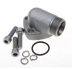 Winkel-Schraubflansch 90°   AG 30x2max. Betriebsdruck 160 bar,O-Ring 24 x 2,5,  3-Loch-Flansch  WF40CEL223