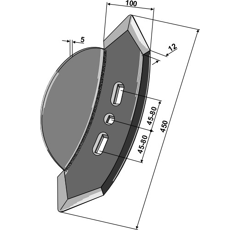 Kockerling - 190559|190561 - Soc  - 450x100x12 mm - BlackSteel ©